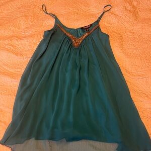 Express turquoise mini dress